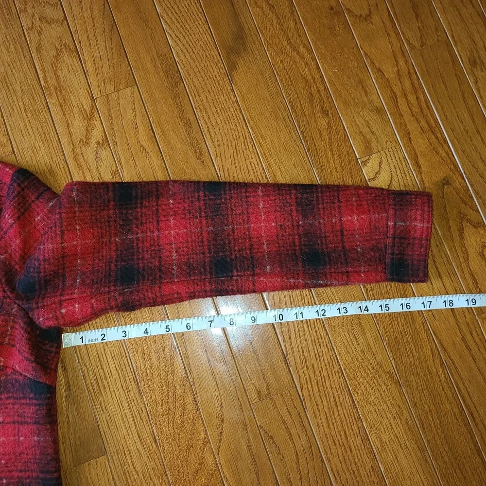 J. Jill Jacket Womens Size XS Red Plaid Barn Chore Red‎ Classic Button Outdoor